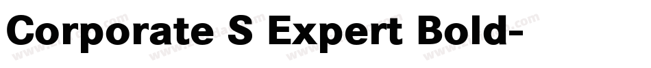 Corporate S Expert Bold字体转换
